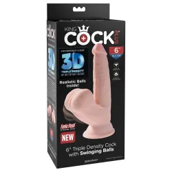 King Cock Gode réaliste 3D Cock Swinging Balls 13 x 4.2 cm